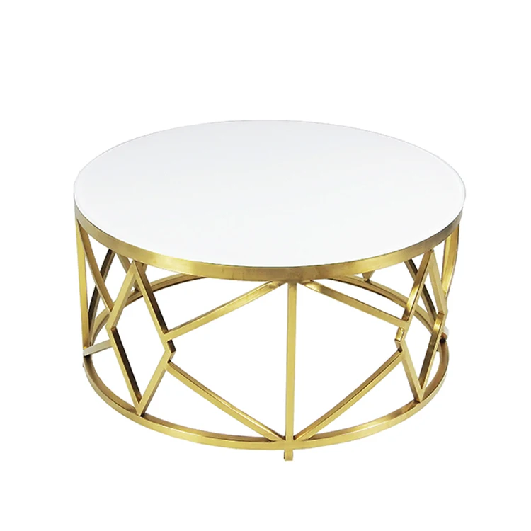 Living Room Modern Simple Nordic color customized mental round beauty coffee dining table