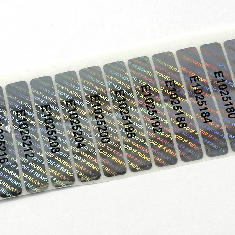 
Custom Printing Tamper Evident Warranty Hologram Labels Security Seal Stickers with VOID if Removed 