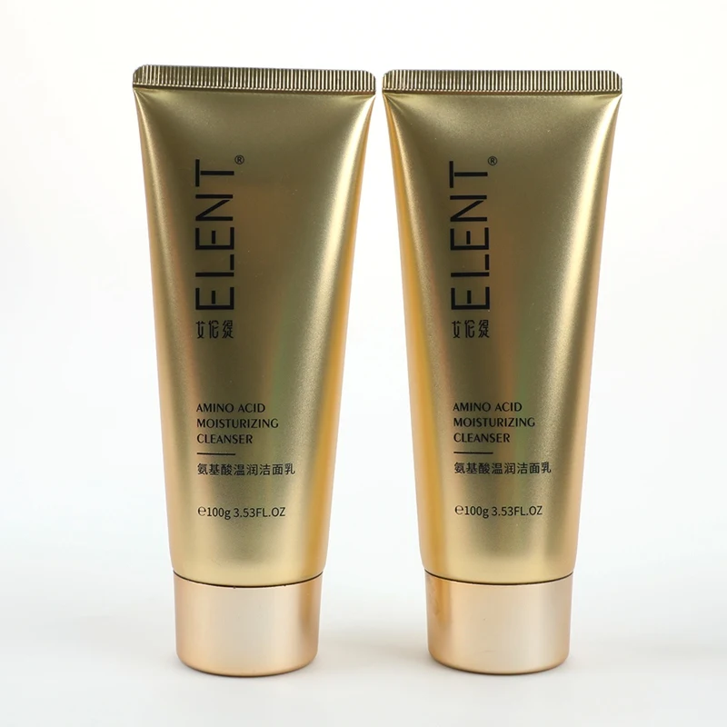 Трубка из алюминия и пластика, Роскошная золотая закручивающая крышка, пластиковая трубка для переработанной косметики, трубка для очищения лица, крем для рук, солнцезащитный крем