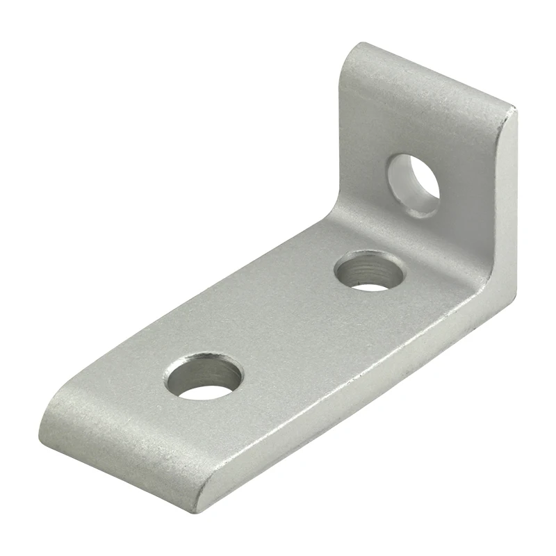30 series 3 Hole 90 Degree Inside Gusset Corner Bracket CNC Aluminum accessories for 3030/3060 extruded aluminium profile