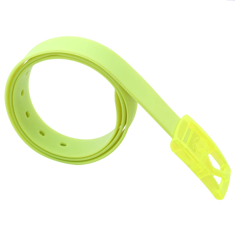 Eco-Friendly Plastic Silicone Rubber Belt Korean Style Smooth Buckle For Women Men Unisex Candy Colors 5 Color New