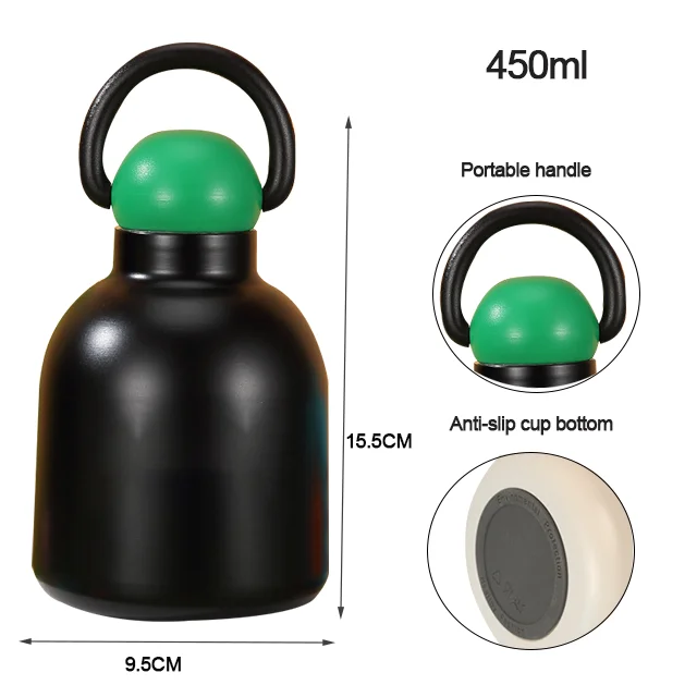 Wholesale 450ml Hydro Thermos Water Flask Vacuum Bottle Stainless Steel Simply Modern Tumbler Manufacturing With Custom Logo
