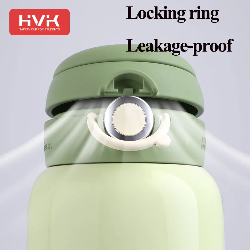 Stainless Steel Water Bottle 30oz 600mL All In 1 Leakage-proof Locking Ring with Small Pot Strap Handle