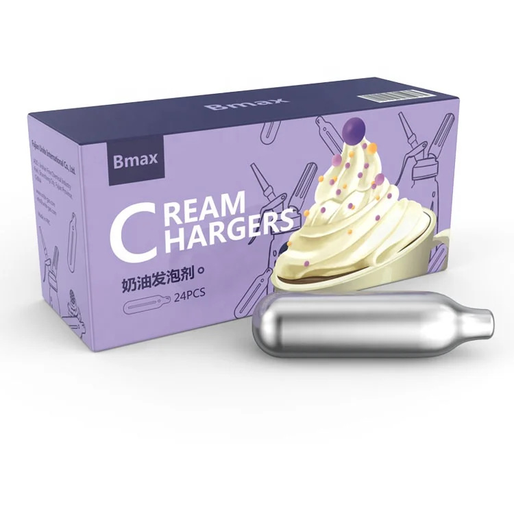 Food Grade Cream Chargers Capsule Chargers N2O Nitrous Oxide Cylinders for Laughing Gas Balloon