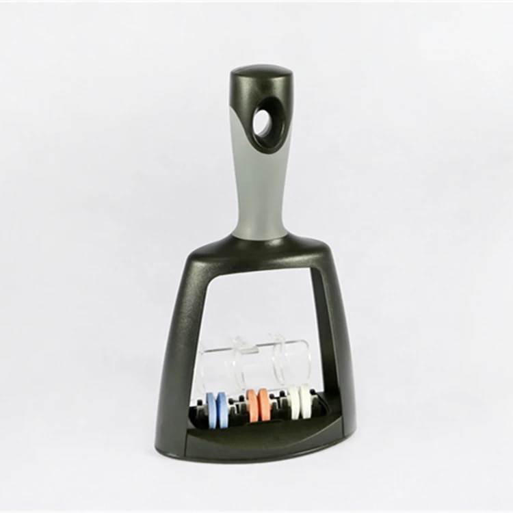 Kitchen Hand hold design knife sharpener Three Stages  ABS ceramic corundum manual knife sharpener