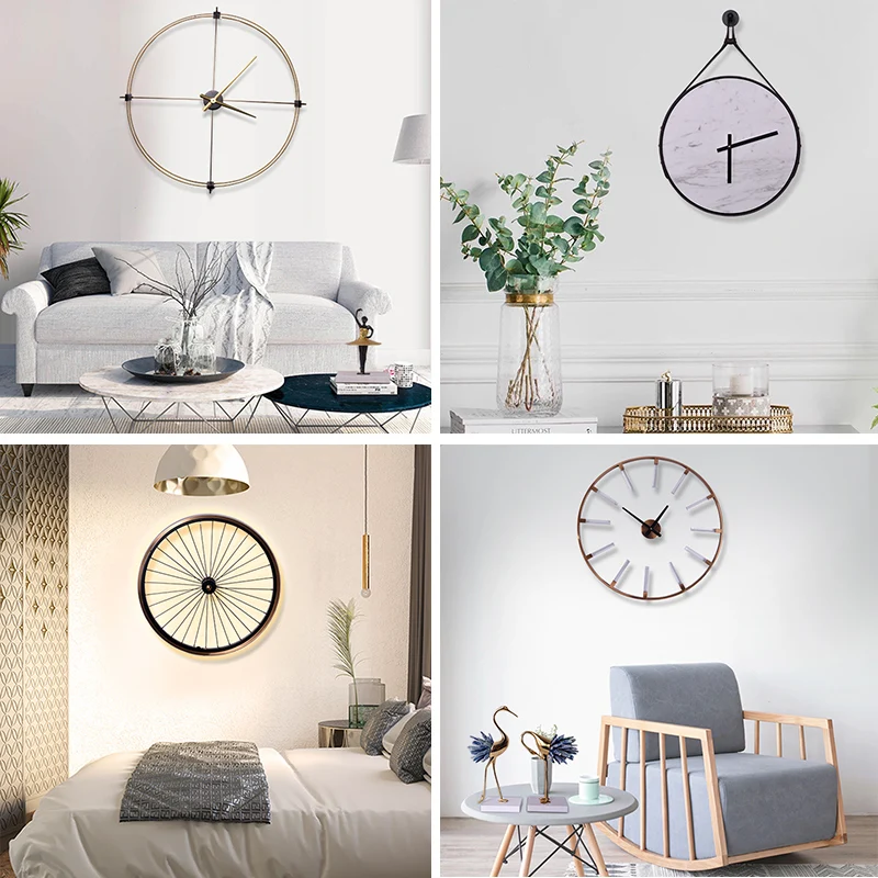 Creative Minimalist Wall Clock for Living Room Modern Simple Fashion Home with Quartz Display Needle Online Celebrity Motive