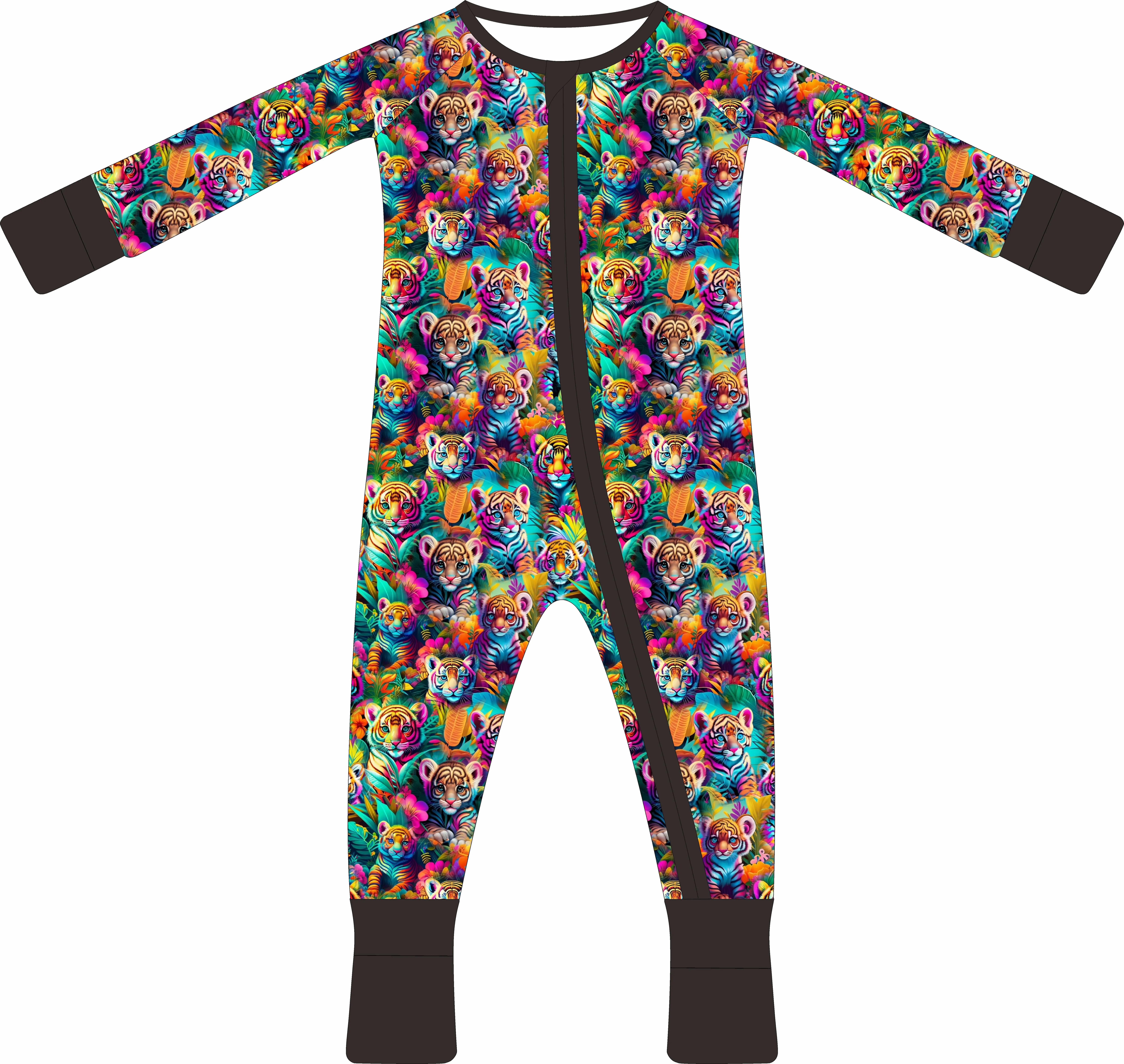 Custom Organic Bamboo Fiber Zippy Newborn Baby Romper Sleeper Kid Clothes Infant Pajamas Set