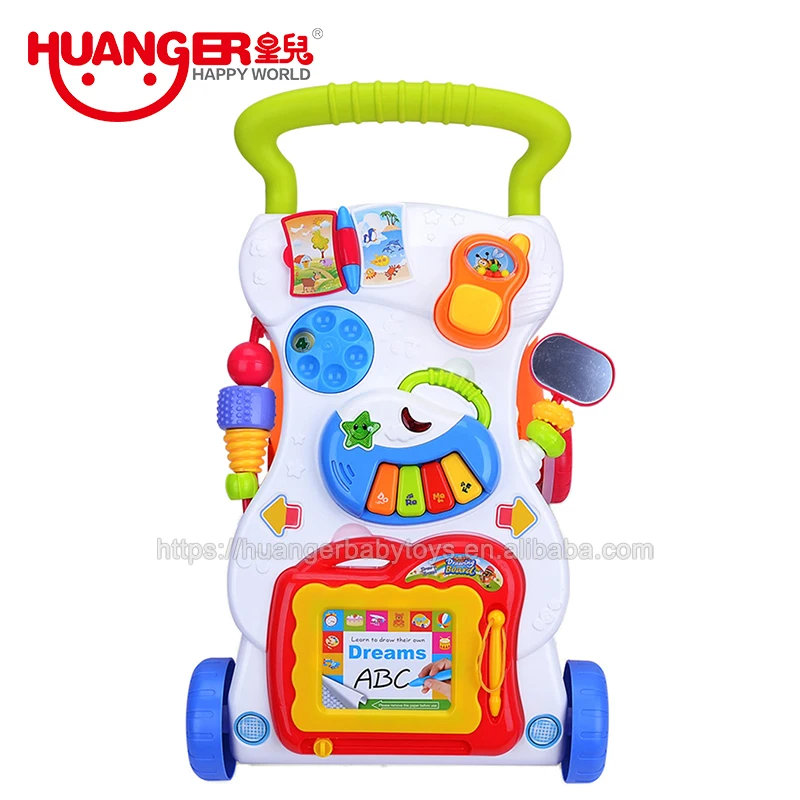 HUANGER Juguetes Para Bebe Musical Push Walker прочные по низкой цене Детские Многофункциональные ходунки 3 в 1 с защитой от опрокидывания