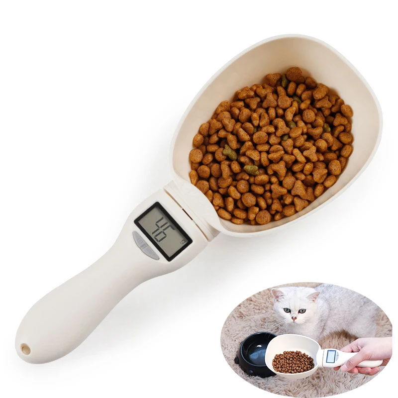 Big Volume Pet Food Measure Spoons Cup Precise Dog Cat Food Detachable Kitchen Tools Scooper Digital Scale with Led Display