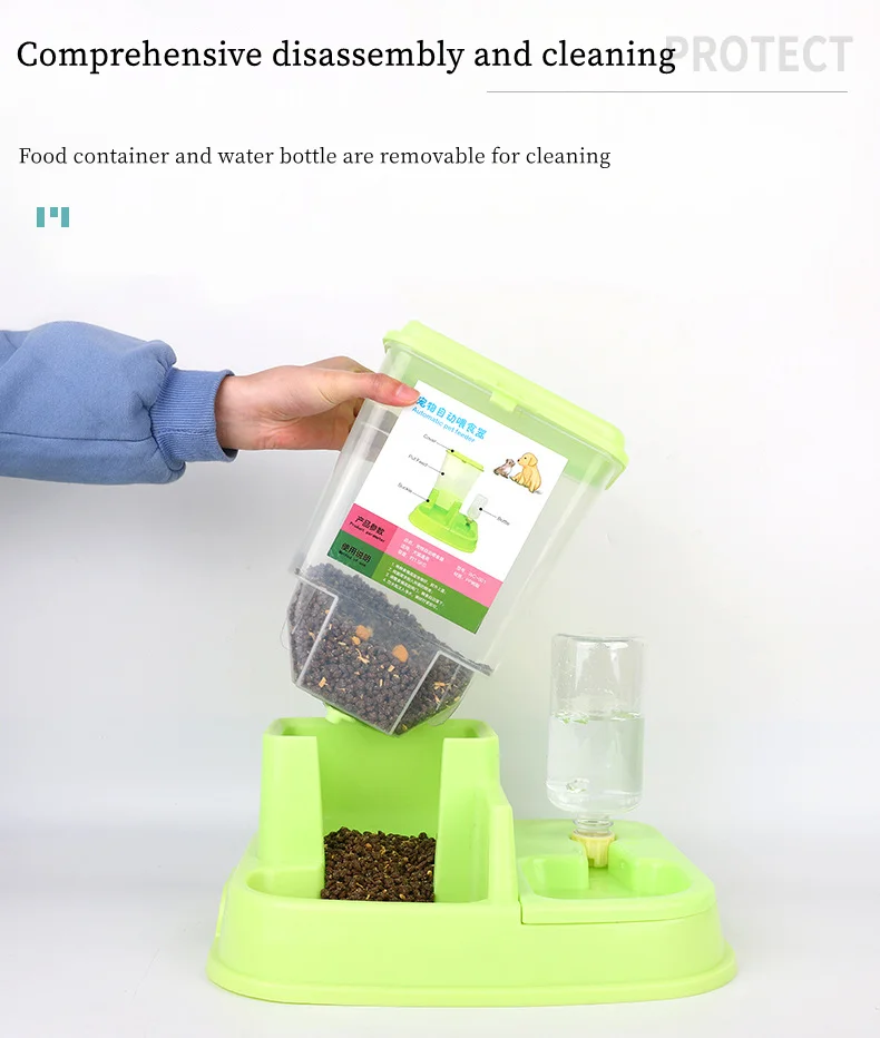 Hot Sale Pet Automatic Feeder Cat Dog Bowl Double Bowl Automatic Water Pet Automatic Feeder Dog Bowl Dog Supplies