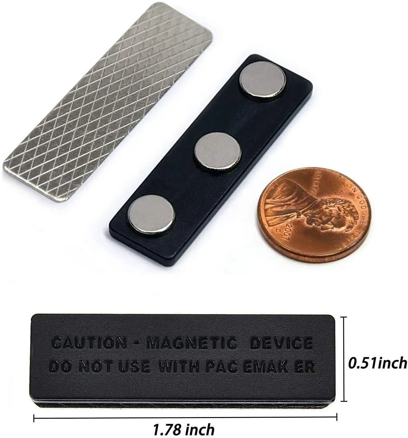 Adhesive Reusable Office plastic reusable neodymium Round Magnet Magnetic Id Name Tag Badge Magnet Clips Holder for name tags