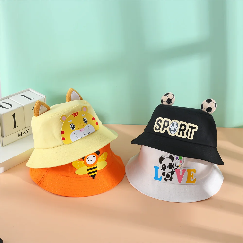 2022 Hot Sale Kids Size Cotton Bucket Hat Kids Sun Hats And Caps For Children