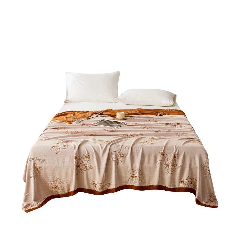 Top blankets Maternal and infant bamboo fiber fashion printed cool feeling blanket Vietnam manufacture