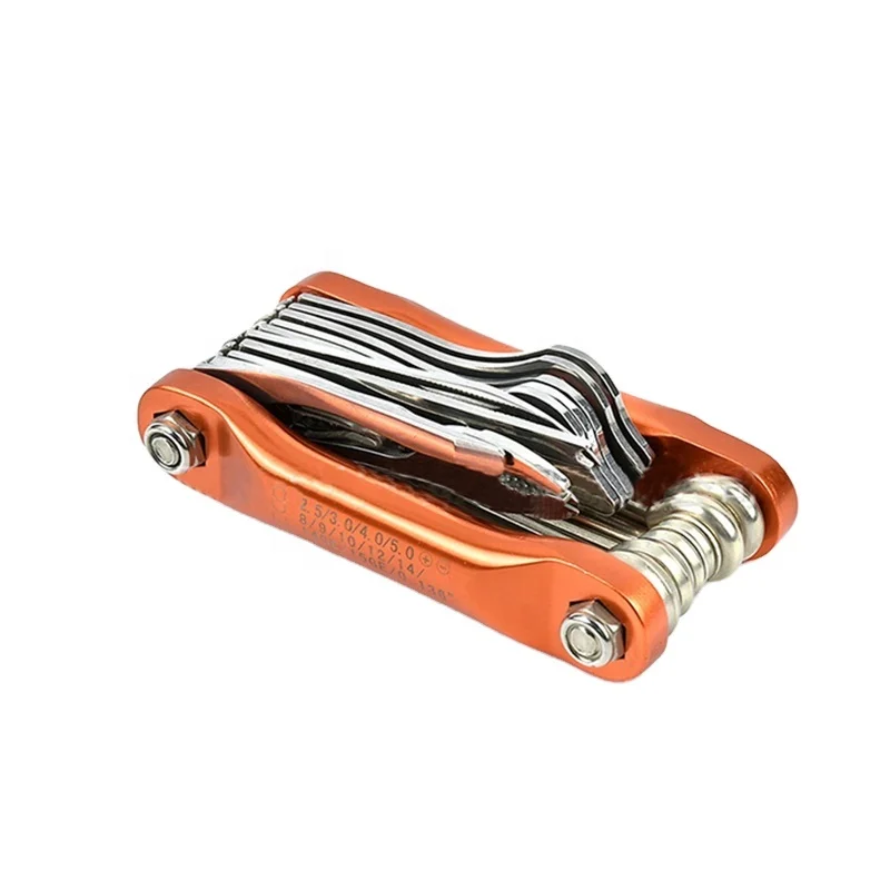 18-in-1 multifunctional bicycle repair tools sets knife blade wire cutter crimper scissors wood saw&ruler lock liner