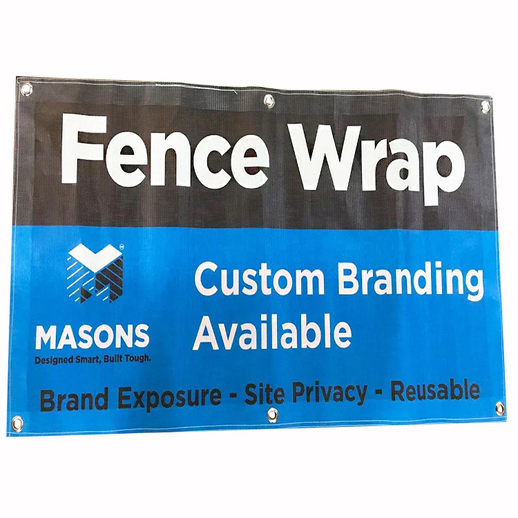 Outdoor vinyl mesh banner fence banner wrap building wind resistant waterproof colorfast