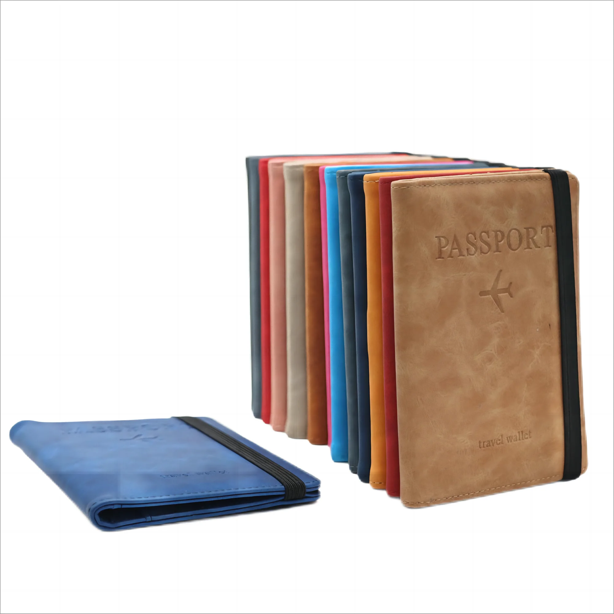 RFID passport cover High Quality passport holder leather Custom Logo Card Holder travel wallet certificate bags passport case