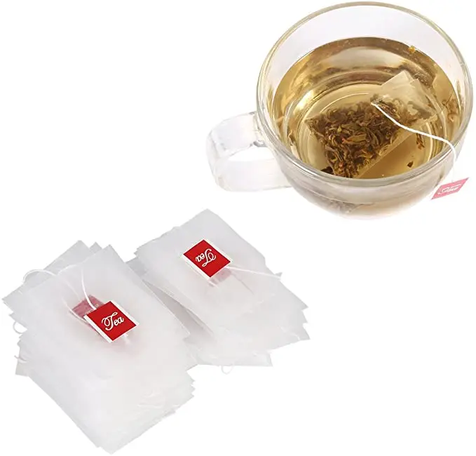 Biodegradable Corn Fiber Mesh Type Empty Pyramid Heat Seal Tea bags For Loose Tea