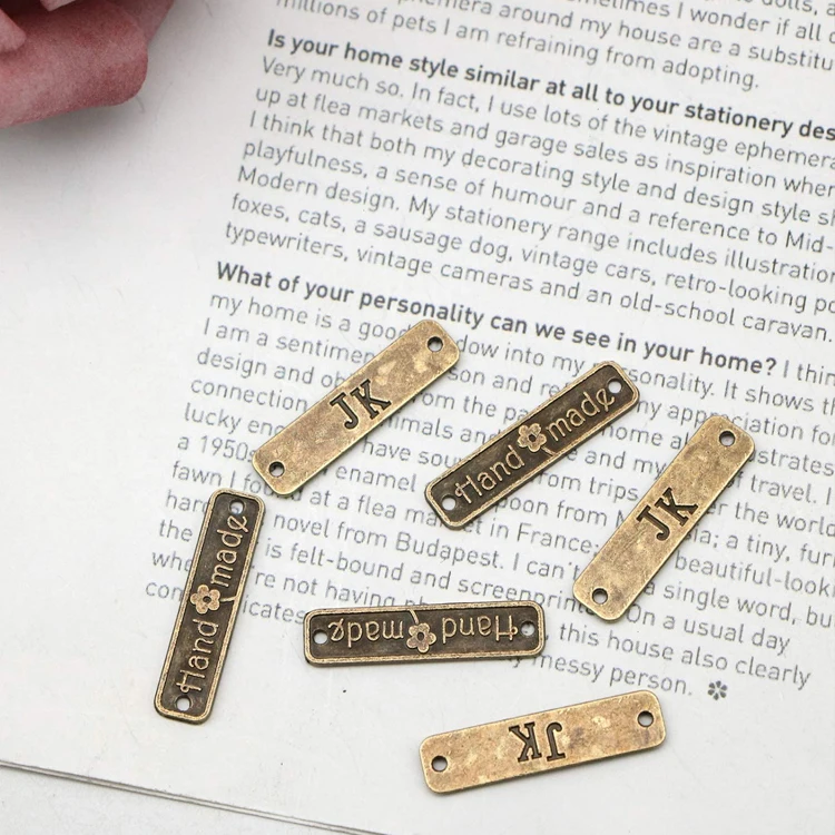 Custom Design Adhesive Golden Stainless Steel Logo Label Metal Brand Tag