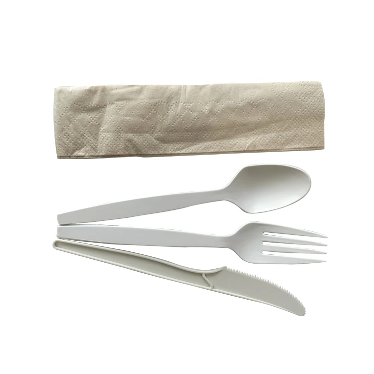 CPLA biodegradable tableware dinnerware environmental protection disposable fork PLA tableware 7 inch flatware set