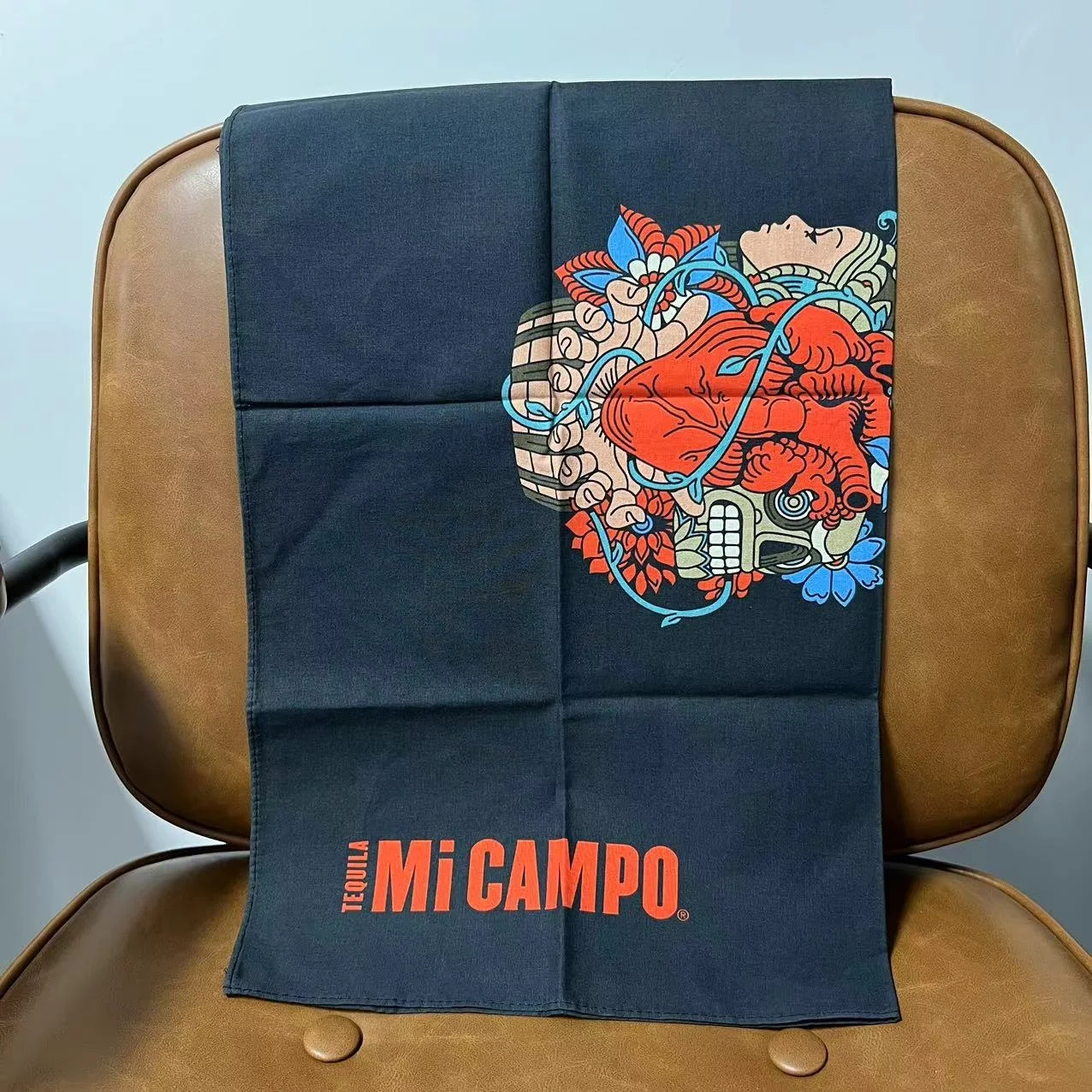 Custom 100% Cotton Paisley Skull Pattern Bandanas Face Mask Square Scarf Headwear Cotton Scarf Hijab 22 x 22 inches