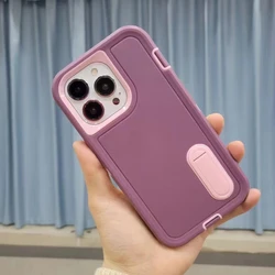 Shockproof Phone Case For iPhone 13 12 11Pro Max XR X XS Max 7 8 Plus 3 Layers Hybrid Full Body Protect Anti-Knock Armor Cover