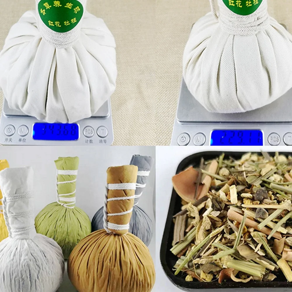 OEM 200g herbal thai compress massage spa ball for  body relaxation