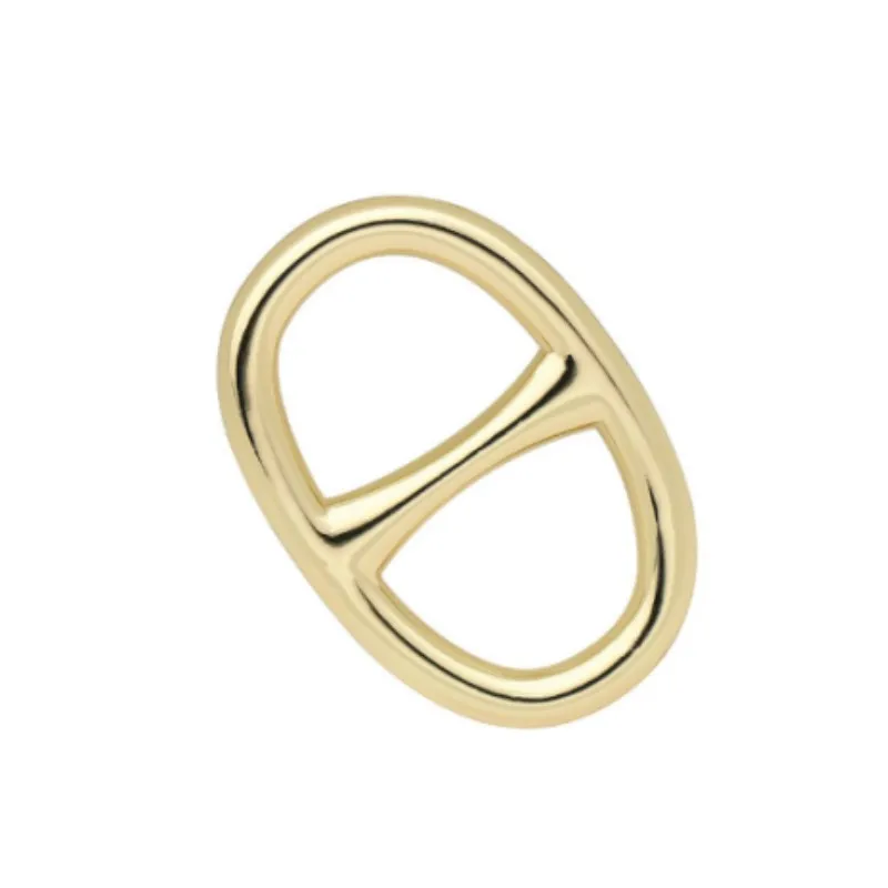 High Quality Woman Scarf Zinc Alloy Oval Shape Metal Buckle