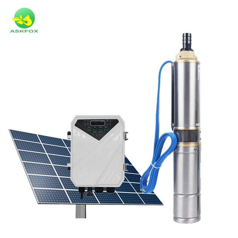 2023 New High Quality 1.5hp Solar Water Pump Deep Well Submersible Pump Solar Power Submersible Water Pump free energy