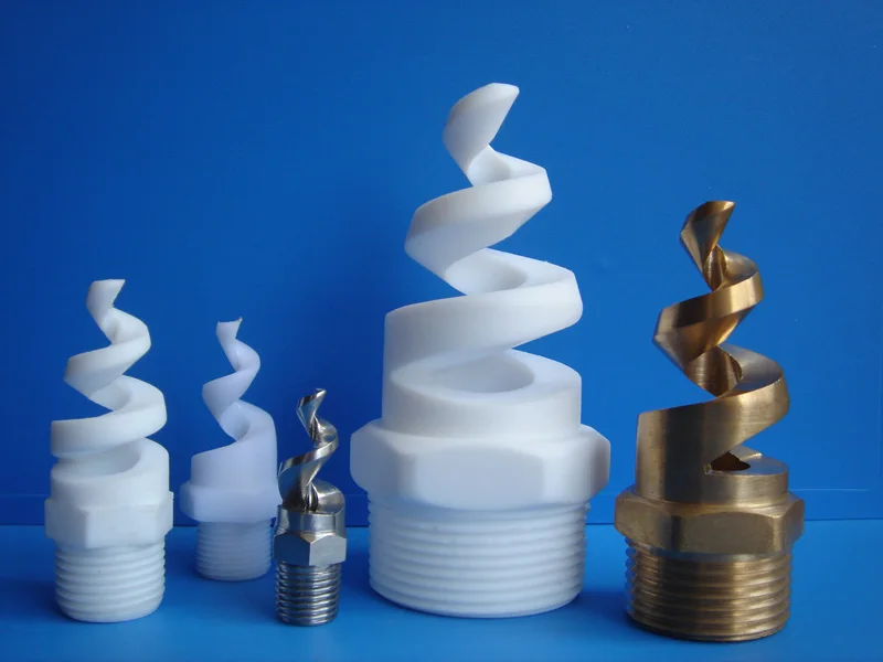 
Stainless steel SUS 316 ceramic plastic pigtail SPJT whirljet water spray spiral nozzle for flue gas desulfurization 