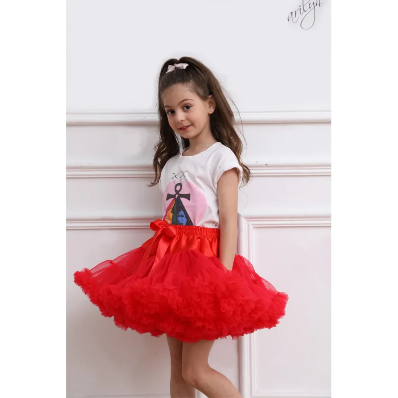 New Toddler Girls Lace Tutu Skirts Fluffy Children Ballet Skirts  Princess Tulle clothes