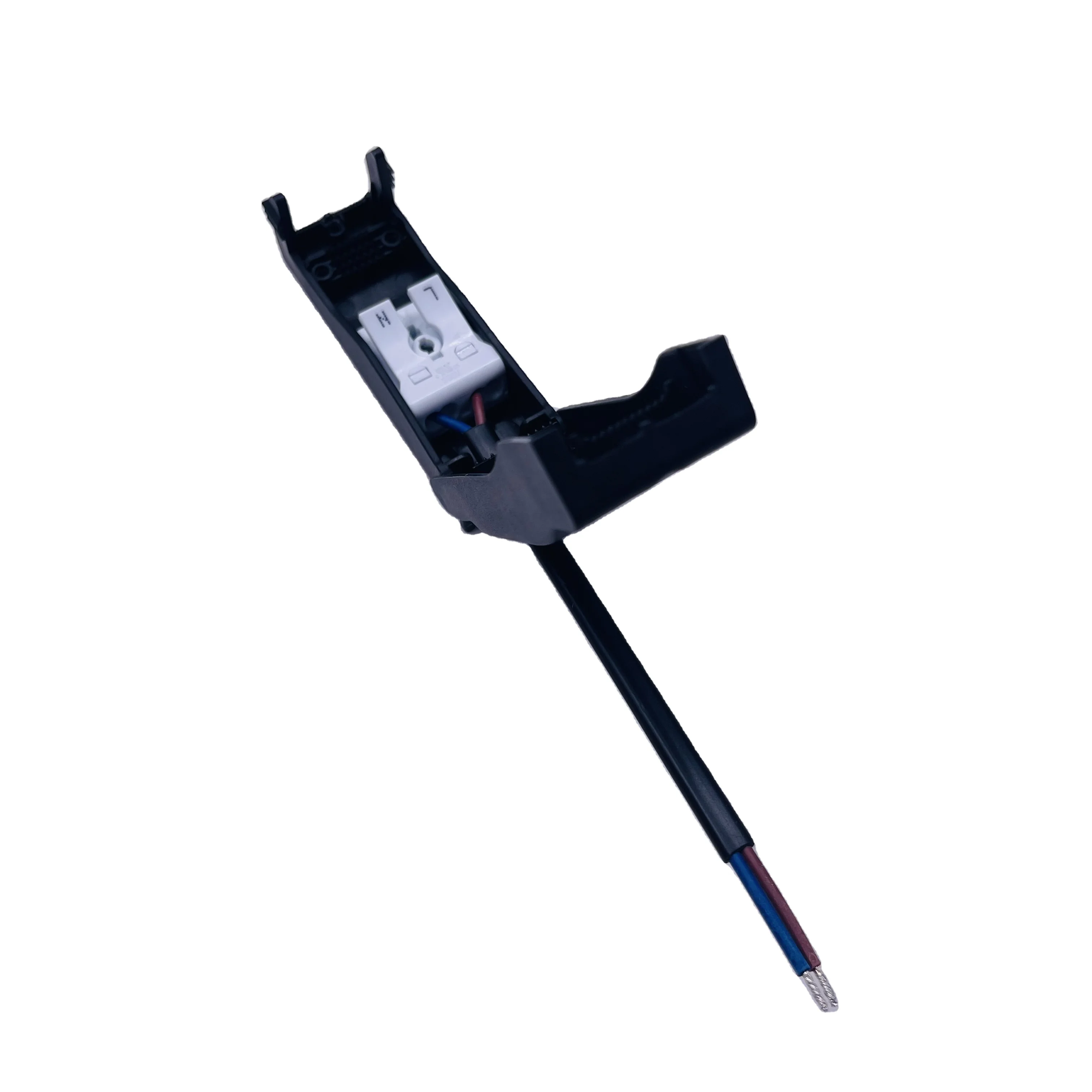 2 Pin push wire connector with 2 x 0.75mm2 cable for plastic junction box