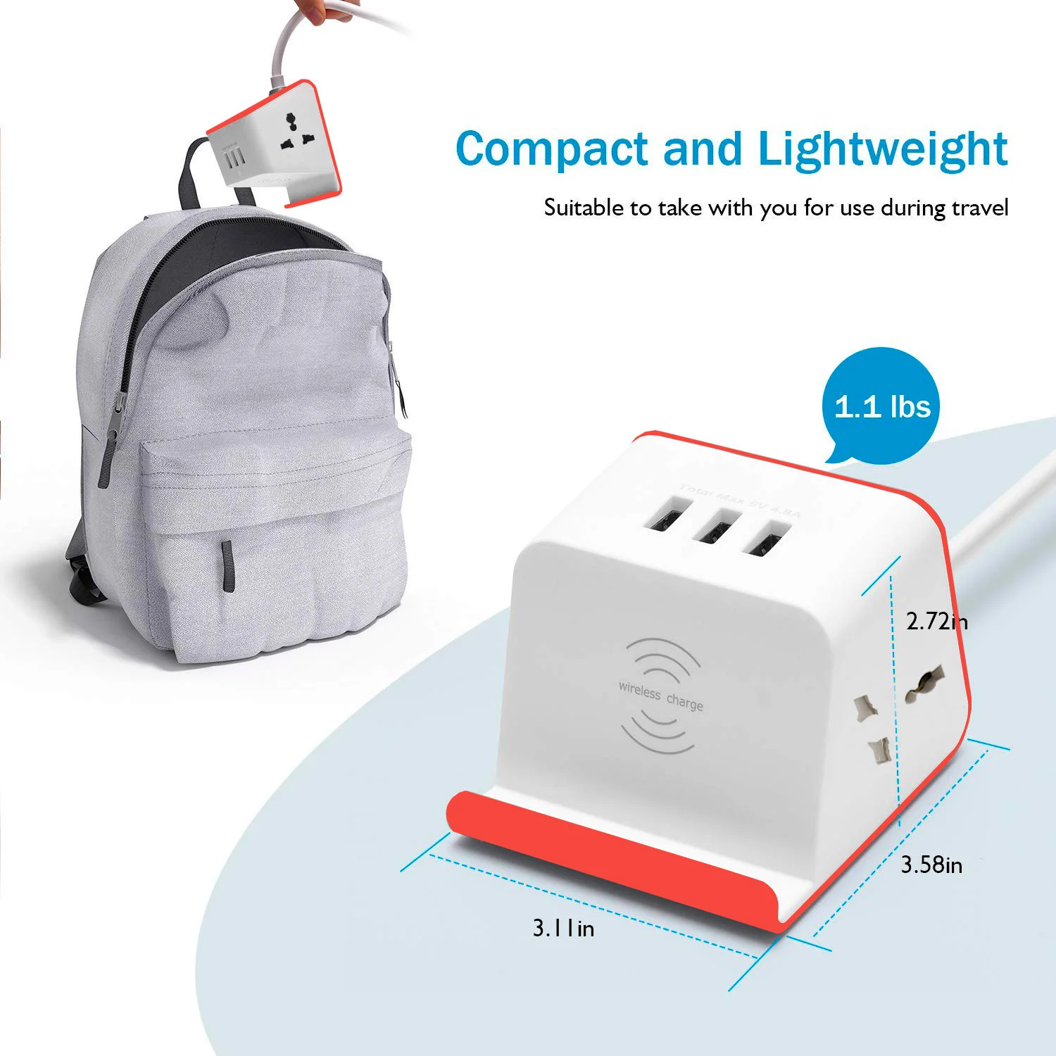 
smart home device usb electric extension board for india power strip with wireless charging 