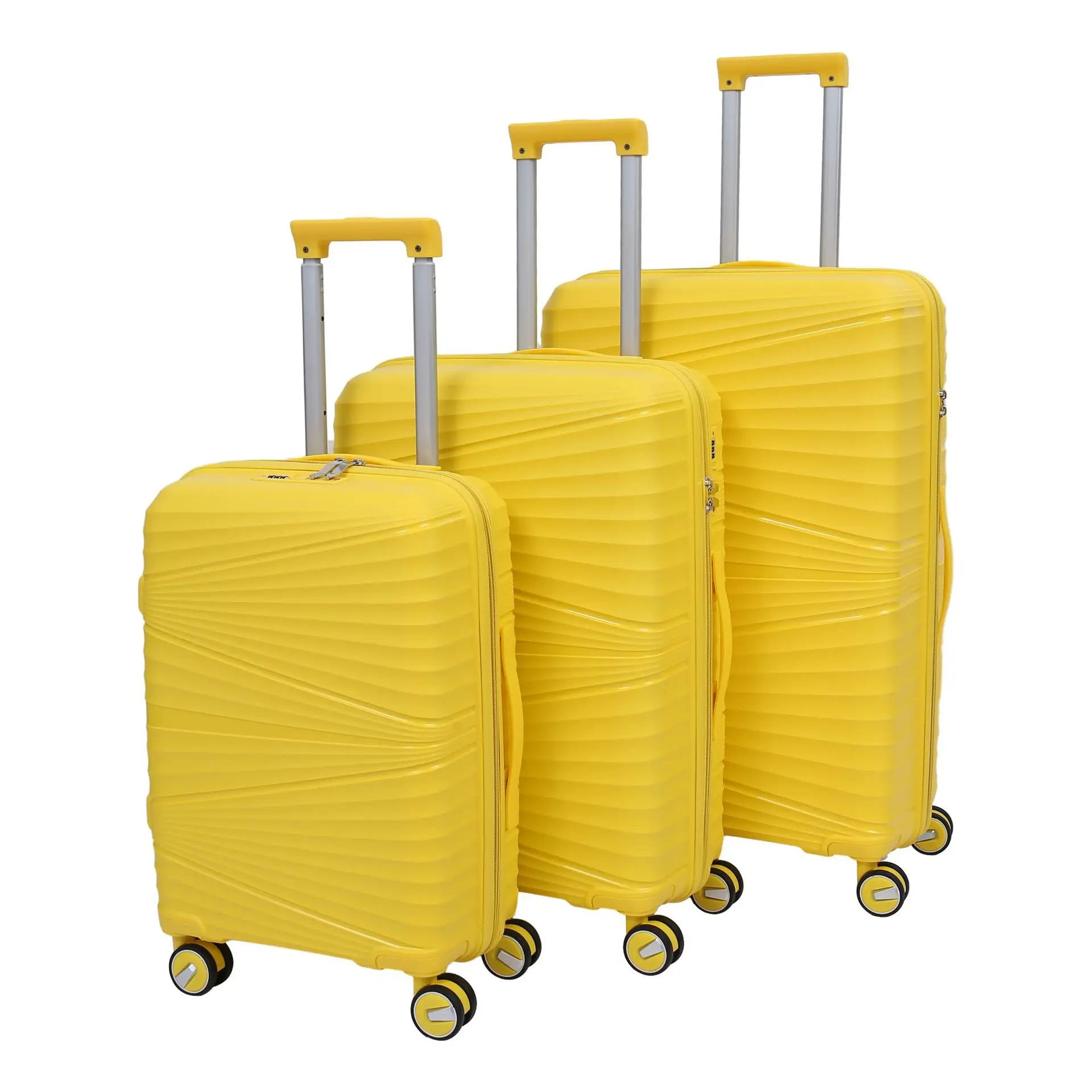 2023 New Design 3 Pcs Travel Luggage Expandable Fashion Light Weight Abs Pc Trolley Luggage