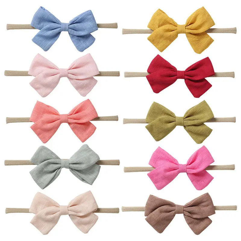 Kids Hair Band Hair Accessories Random Color Bow Headbands for Baby Girl Baby Swaddle