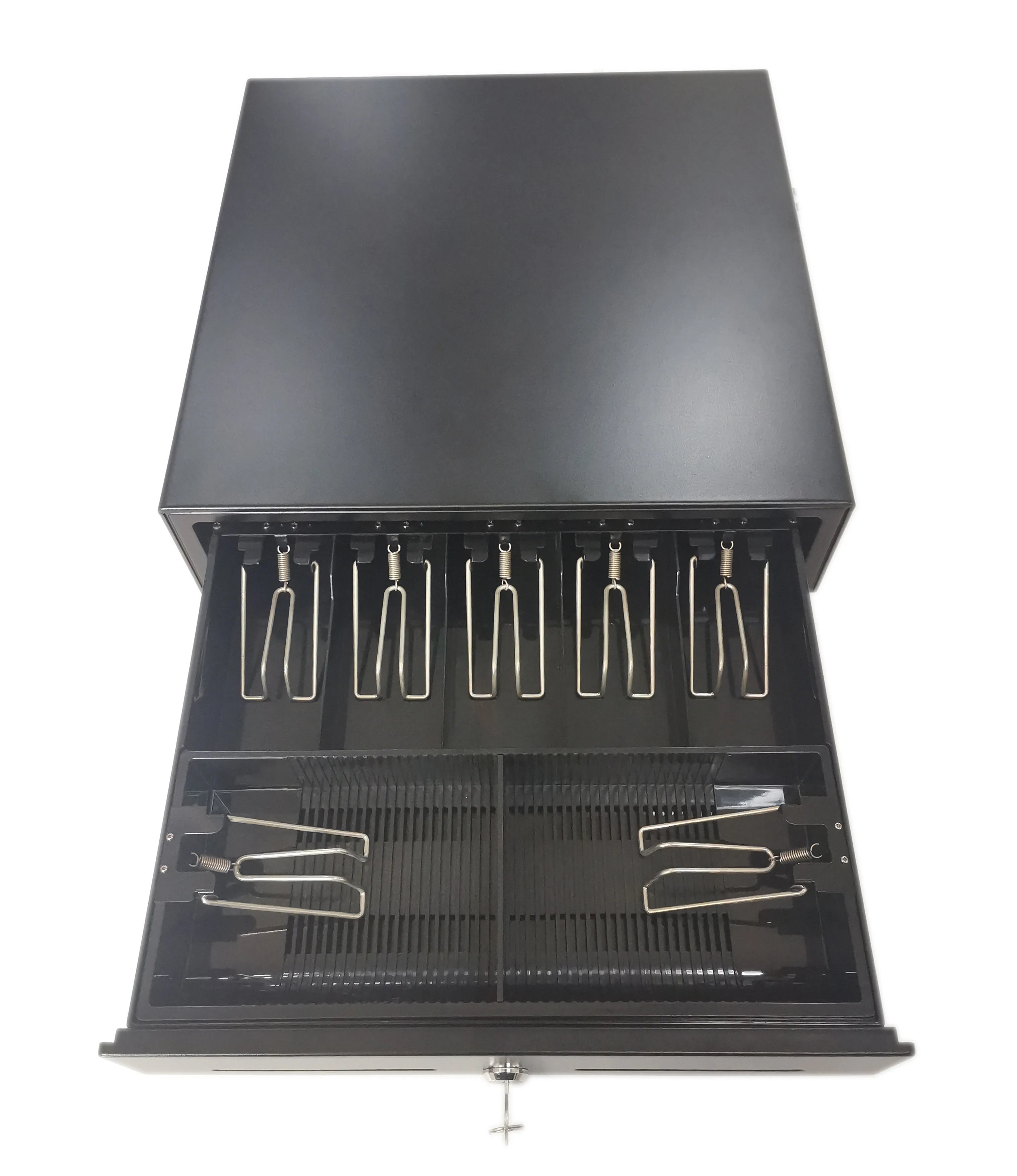 POS System 12V/24V 5 bill 5 coin Metal Cash Register cash drawer with hidden cable slot