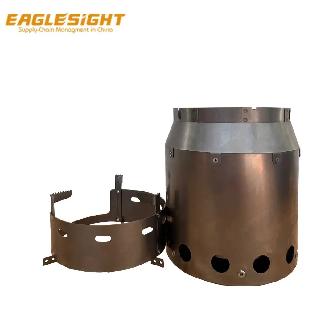 Second burner camping stove ultralight portable round stainless steel Titanium material suitable for camping Outdoor barbecue