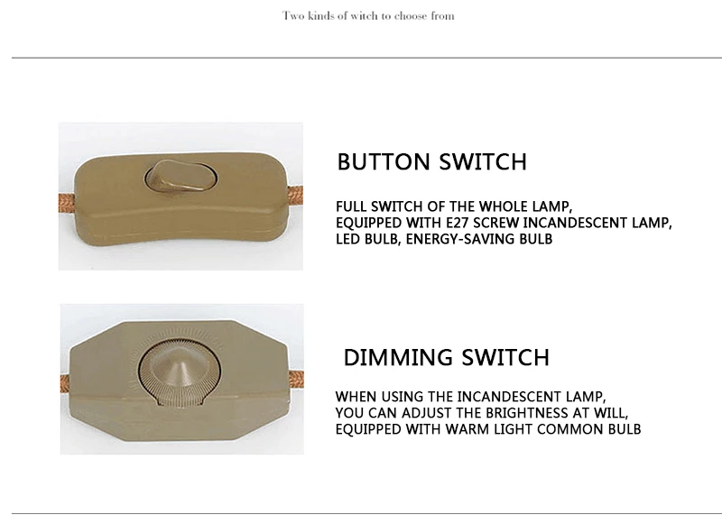 Table Lamps & Reading Lamps for Bedroom Bed Side Fabric Shade Metal Home Decor Modern Luxury LED Iron AC 90 Round Button Switch