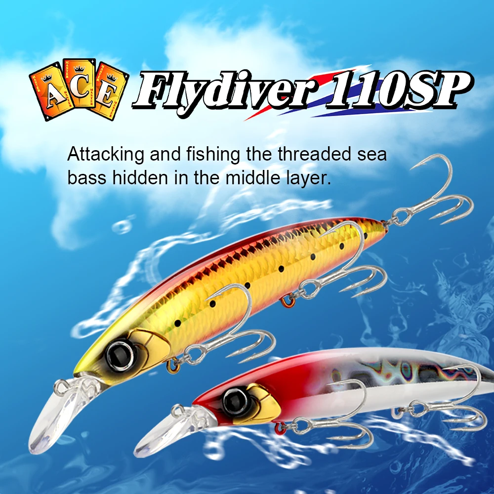 High quality Korean ABS plastic 110mm 20g Saltwater Floating Minnow lure artificial Hard Bait Wobbler Fishing Lure