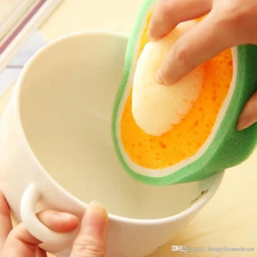Cleaner Washing Dish Bowl Tools Soft Sponge Cute Fruit Shape Sponge For heavy duty kitchen