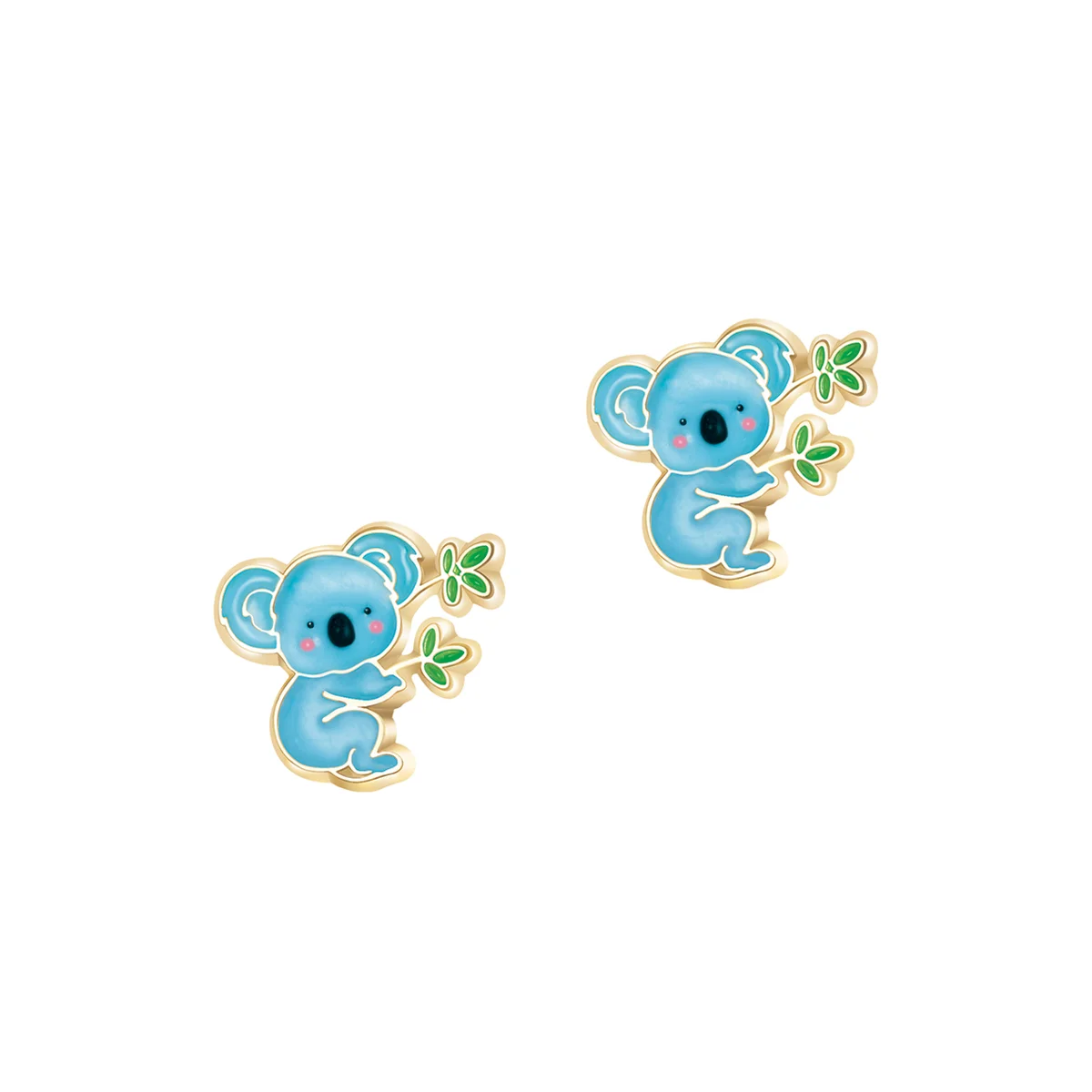 925 серьги-гвоздики из серебра 14 К