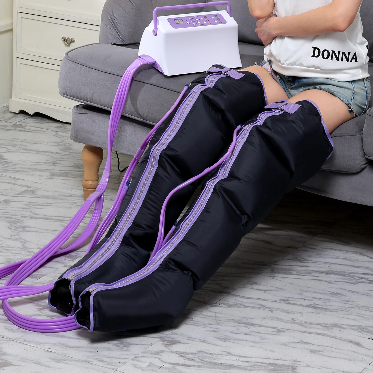 Air Pressure Compression Blood Circulation Full Legs Massage Machine For Circulation And Relaxation