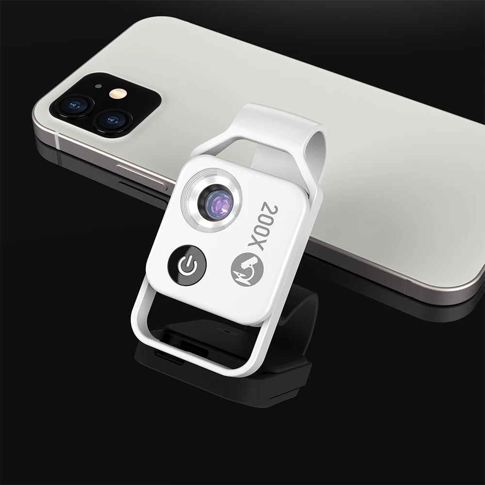 APEXEL 200X Magnifying Glass Mobile Phone Lens with CPL Camera LED Microscope Magnifier Clip for