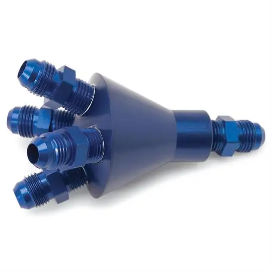 Precision CNC machining custom Aluminum Nitrous Billet Distribution Blocks with four ports