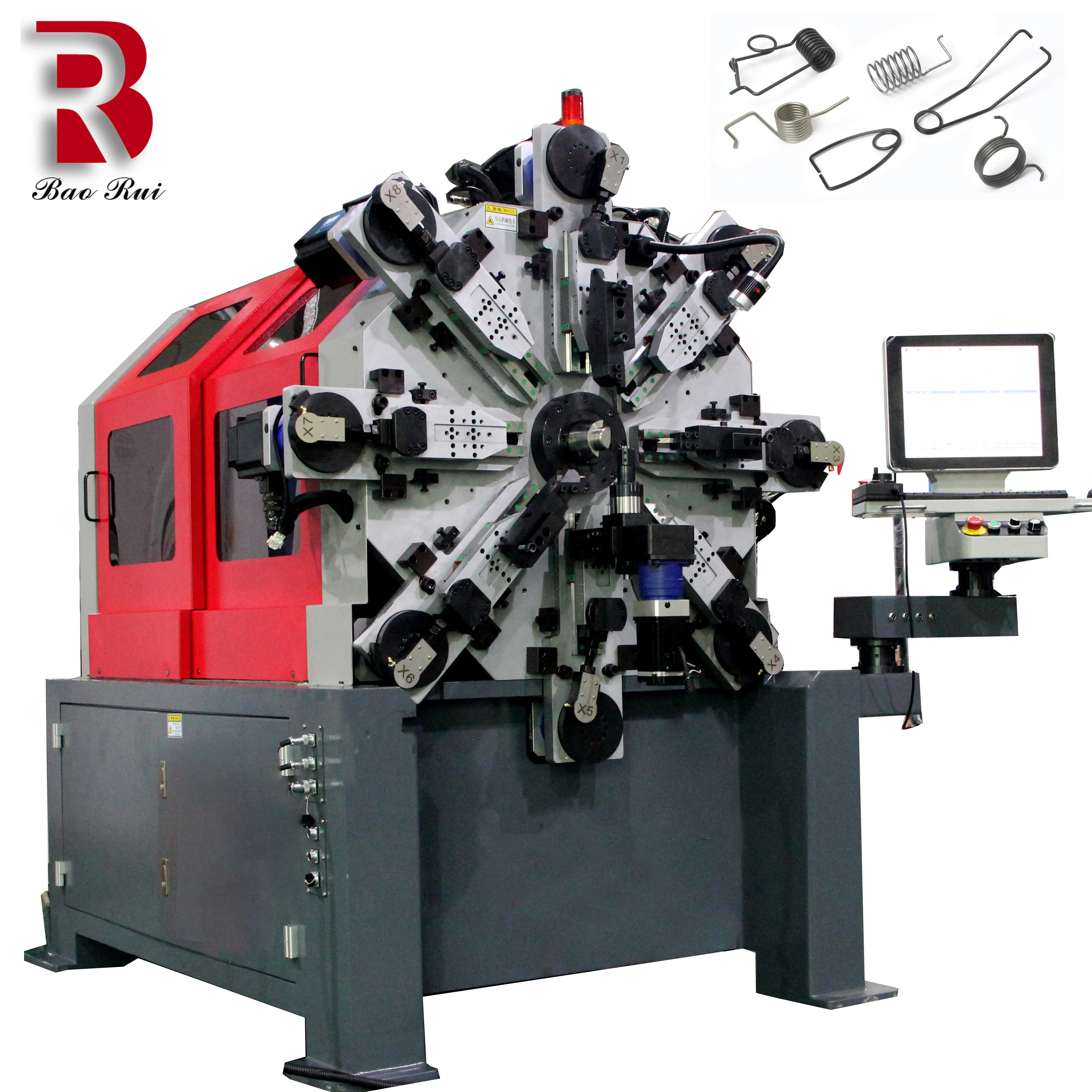 Manufacturer Sells Automatic CNC Spring Making Machine Rolling Spring Coiling Machine 12 Axis Spring Maker