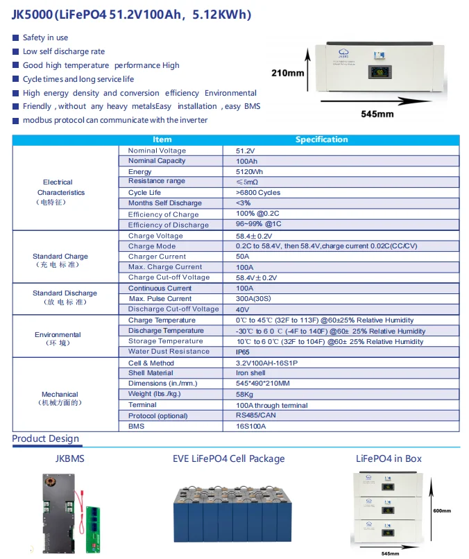 Jkbms Lithium ion battery 24V 48v 200ah byd Lifepo4 Battery Pack Solar with LCD display for Energy storage battery