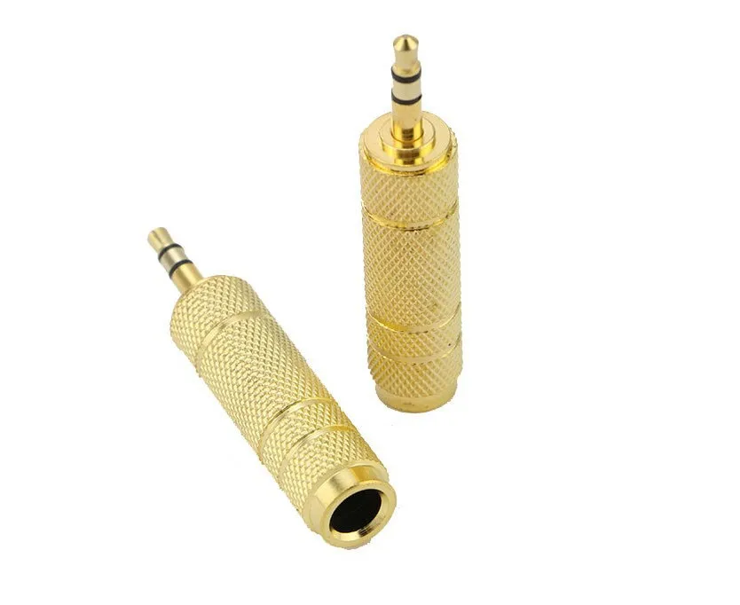Jack 6.35mm Male To 3.5mm Female Adapter Connector Headphone Audio Adapter Amplifier Microphone AUX Cable With 6.35 3.5 MM Jack