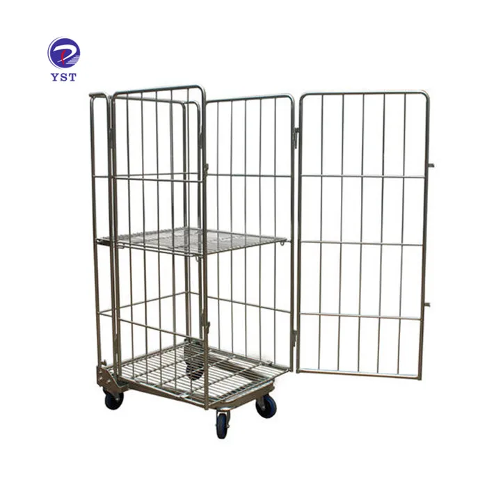 wire mesh roll container for warehouse heavey dudty