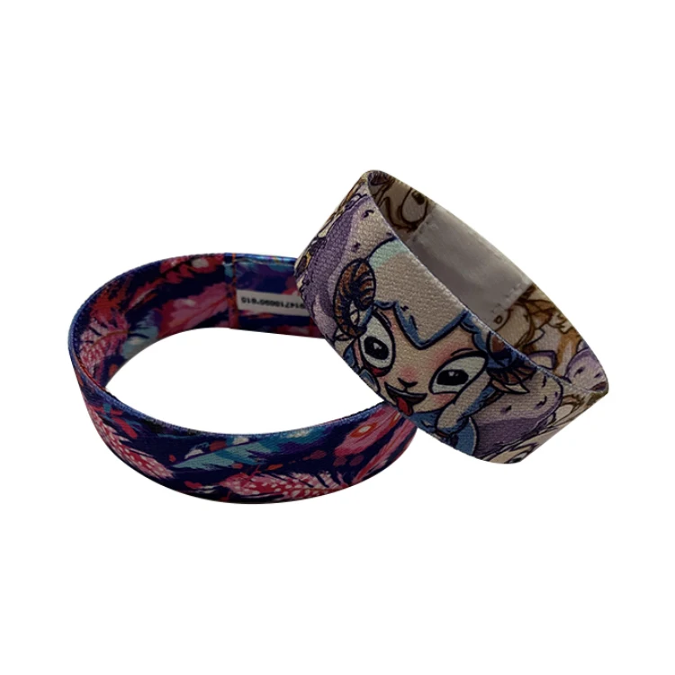 Fashion souvenir custom elastic fabric bracelet sport elastic fabric custom wristband