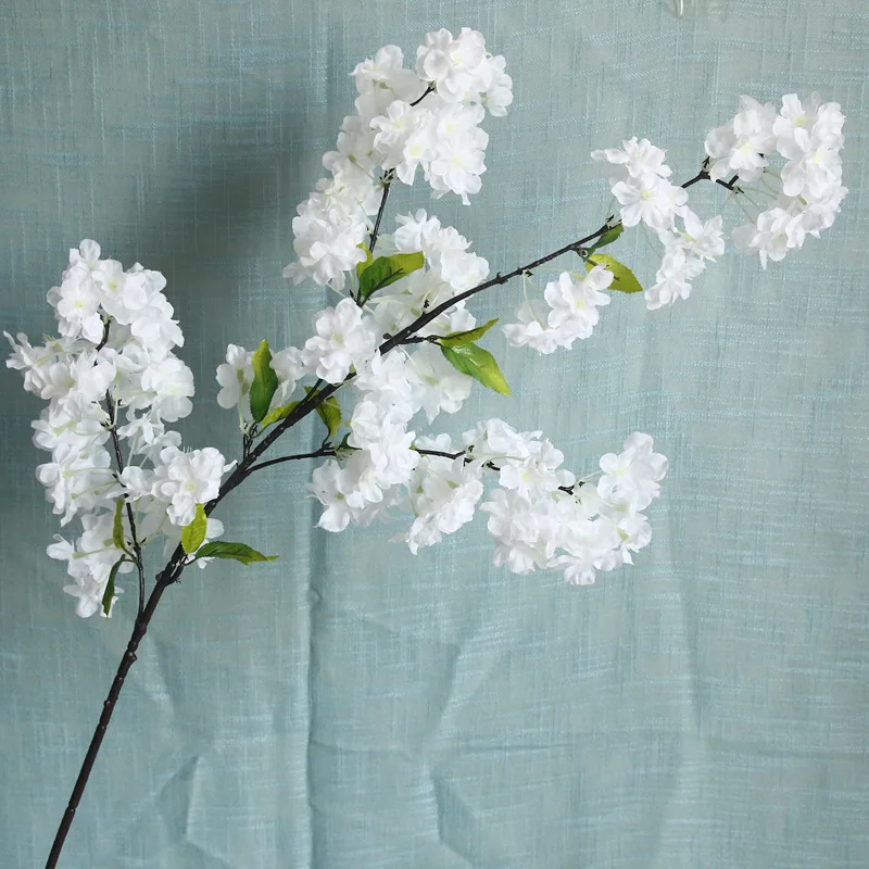 Artificial Cherry Blossom Branch Yunnan Wholesale Factory Long Stem Hot Selling Wedding Decoration Artificial Cherry Blossom