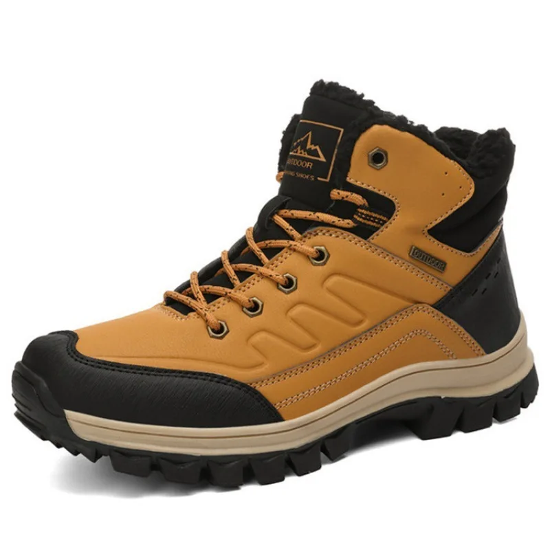 
In Stock Suede Pu Leather Anti Slip Wearable Safety Work Boot Hiking Men Waterproof Shoes For Men Outdoor 